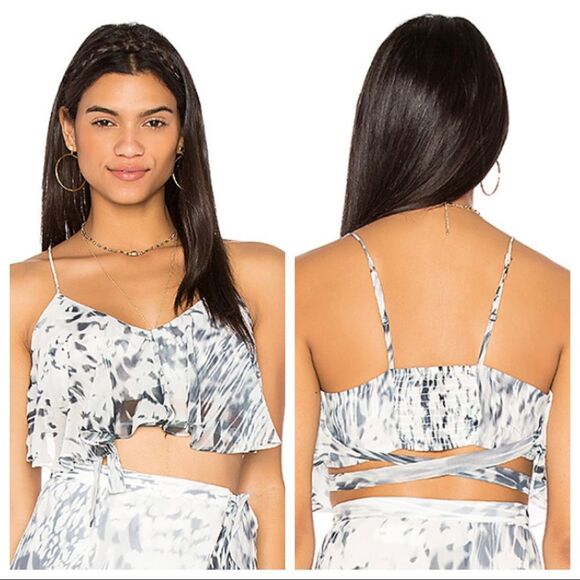 The Jetset Diaries Zambia Charcoal Crop Top NWT - Picture 1 of 4